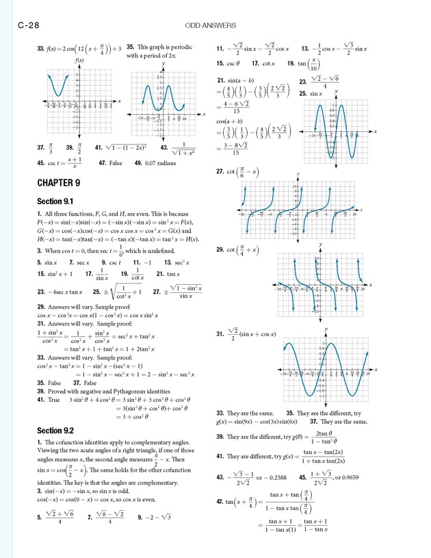 Algebra and Trigonometry - 